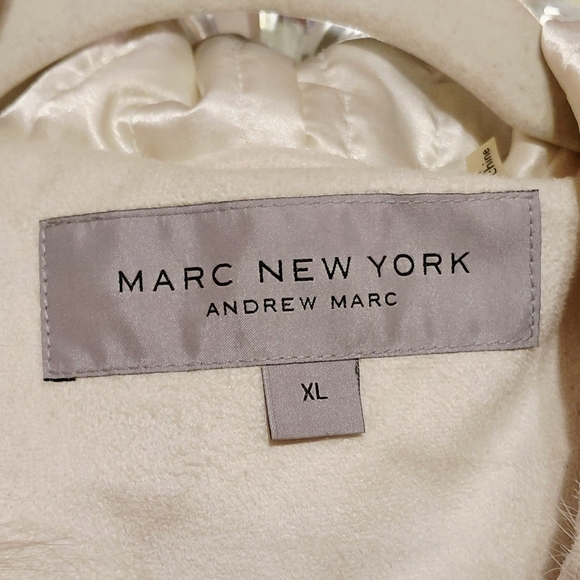 Marc New York White Faux Fur Hooded Vest XL - Picture 5 of 5